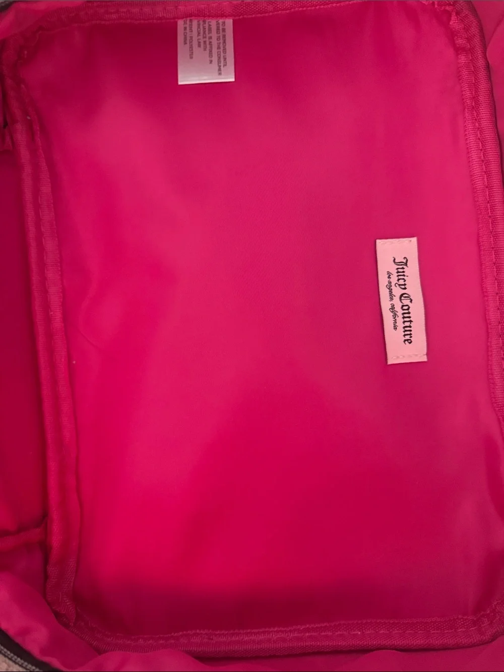 Juicy Couture Black & Gold Rhinestone 'Juicy' Travel Cosmetic Bag